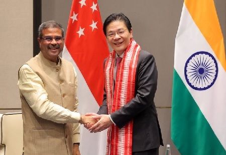 Dharmendra Pradhan, Singapore PM Wong Meet to Boost India-Singapore Education and Strategic Ties